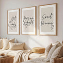 Axyaa 3-Piece Couple-Themed Good Night Quotes Prints Set
