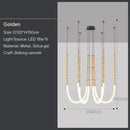 Axyaa Nordic Minimalist Luxury LED Pendant Light Gold Black Linear Design
