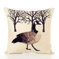Squirrel Bird Bear Fox Animal Printed Cotton Linen Pillowcase by Axyaa
