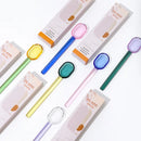 Axyaa Glass Spoon Set of 6 - Versatile Dessert Salad Coffee Soup Spoon