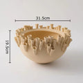 Axyaa Porous Edge Ceramic Vase, Desk Decoration, Flower Arrangement, Room Aesthetic Decor