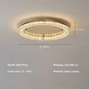 Axyaa Dimmable Crystal Chandelier Ceiling Light - Modern Luxury Round Steel Design