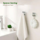 Axyaa Stainless Steel Self-Adhesive Heavy-Duty Towel Rack - Waterproof Wall Hook