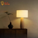 Axyaa Zen Art Solid Wood Table Lamp LED E27 for Study Tea Room Bedroom