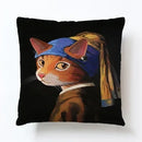 Axyaa Cartoon Animal Linen Pillowcase for Home Sofa Decor