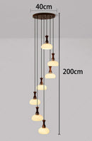 Axyaa Crystal Chandelier Pendant Light for Modern Home Decoration and Stair Lighting