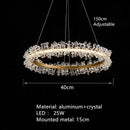 Axyaa Nordic Crystal Chandelier: Modern, Minimalist, Luxury Lighting for Living Room