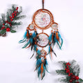 Axyaa Five-ring Tree of Life Dream Catcher with Natural Feathers