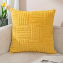 Yellow Snowflake Velvet Throw Pillowcase by Axyaa: Boho Home Decor for Sofa & Living Room
