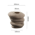 Axyaa Ceramic Stripe Vase: Home Decor Porcelain Craft for Flower Arrangements