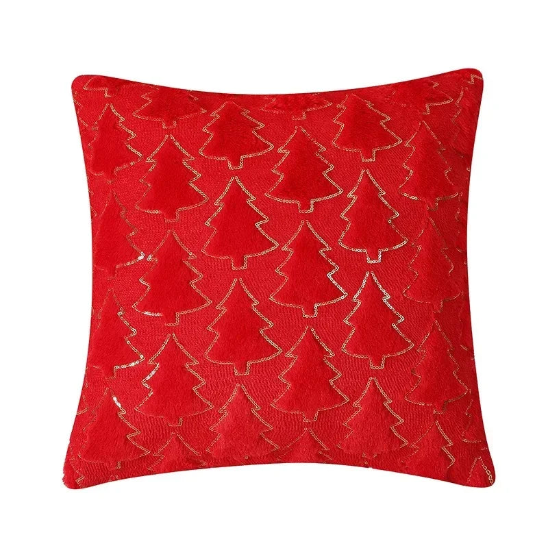 Plush Yellow Pillow Cover 45x45cm for Living Room Decor - Axyaa