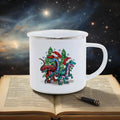 Axyaa Enamel Cup: Cute & Funny Original Anime Mug for Tea, Coffee, Beer & Travel
