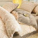 Axyaa Taffeta Velvet Duvet Cover, Cozy Fleece Plush Blanket, 150x200cm Warm Winter Bedding