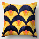 Axyaa Maple Leaf Checkered Printed Pillowcase Set, 4Pcs 17.7x17.7", Single-Sided Home Décor