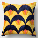Axyaa Maple Leaf Checkered Printed Sofa Pillow Cover Set, 17.7" x 17.7", Home Decor