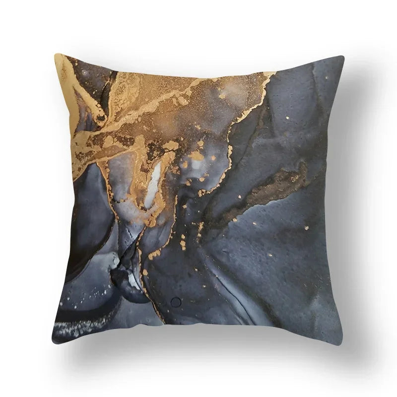 Axyaa Marble Pattern Cushion Cover Set for Home Decor