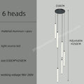 Axyaa Long Strip LED Pendant Lamp for Staircase, Hotel Lobby & Villa Creative Decor