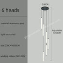Axyaa Long Strip LED Pendant Lamp for Staircase, Hotel Lobby & Villa Creative Decor