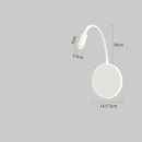 Axyaa Gooseneck Wall Lamp with USB Port & Switch, Bedroom Reading Light