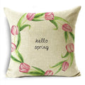 Axyaa Spring Flowers & Plants Pillow Cover Collection - 40/45/50cm