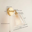 Axyaa Glass LED Wall Lights Fixture for Home Decor and Bathroom Mirror