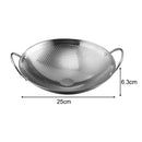 Axyaa Stainless Steel Honeycomb Seafood Wok Non-Stick Skillet