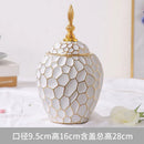 Axyaa Ceramic Flower Vase with Lid - Floral Arrangement & Storage Solution