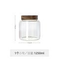 Axyaa Glass Mason Storage Jar With Bamboo Cover for Kitchen Grains & Tea