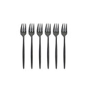 Axyaa Stainless Steel Tea Forks Set, Black Gold Mirror Cutlery Tableware