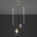 Axyaa Crystal Pendant Light: Modern & Luxury Bedroom Hanging Lamp