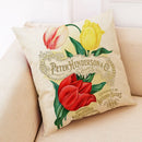 Axyaa Floral Linen Cushion Cover for Stylish Home Decor