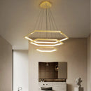 Axyaa Modern Hexagon Dining Room Pendant Lights Ceiling Lamp LED Chandelier