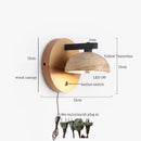 Axyaa LED Wall Lights: Mid Century Modern, Pull Chain Switch, Adjustable Angle, Living Room, Bedside Lamps