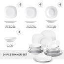 Axya Elisa 24-Piece Porcelain Dinner Set for 6 Person