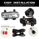Axyaa LED Fog Lamps for Dodge Ram 1500 Front Bumper Headlights DRL 12V