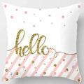 Axyaa Yellow Pink Pattern Square Pillowcase Home Decoration Cushion Cover