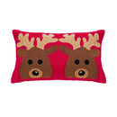 Christmas Reindeer Red Embroidery Pillow Cover for Axyaa - Soft Fabric, 45x45cm