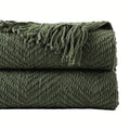 Axyaa Knitted Throw Blanket for Couch - Soft & Thick Decorative Sofa Blanket
