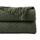 Axyaa Knitted Throw Blanket for Couch - Soft & Thick Decorative Sofa Blanket