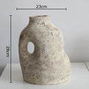 Axyaa Retro Ceramic Vase with Creative Handle for Table Decoration and Flower Arrangement