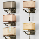 Axyaa Fabric Wall Sconces - Modern LED Wall Light for Living Room and Bedroom