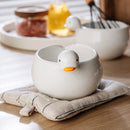 Axyaa Ceramic Duck Egg Beater Bowl - Kitchen Utensil for Runny Eggs