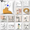 Axyaa Abstract Face Collection Print Square Pillowcase