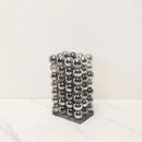 Axyaa Geometric Crystal Ball Silver Ball Vase for Floral Arrangement & Home Decoration