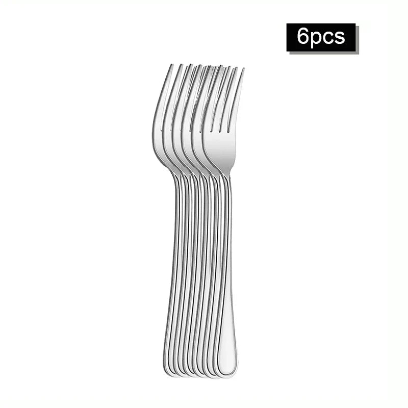Axyaa 30-Piece Stainless Steel Cutlery Set - Ideal for Restaurants and Hotels