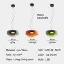 Axyaa Glass Lampshade Pendant Chandelier - Minimalist LED Lighting for Home Decor