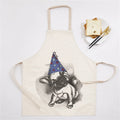 Axyaa Christmas Dog Kitchen Ladies Apron - Fun Cartoon Animal Apron for Home Cooking