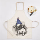 Axyaa Christmas Dog Kitchen Ladies Apron - Fun Cartoon Animal Apron for Home Cooking