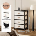 Axyaa 13.8 Inch Drawer Storage Cabinet, 3-6 Tier, Large Capacity, Multi-Color Options