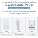 Axyaa Wireless Doorbell Chime: Waterproof 100M Range, 38 Ringtones, Easy Install